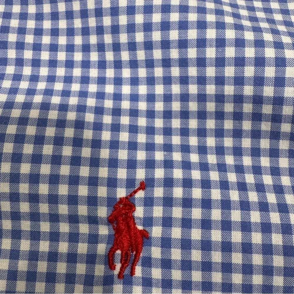 Ralph Lauren LOT Of 2 Boys Button Down Shirts. 1-checkered 1-plaid Blue Size 6